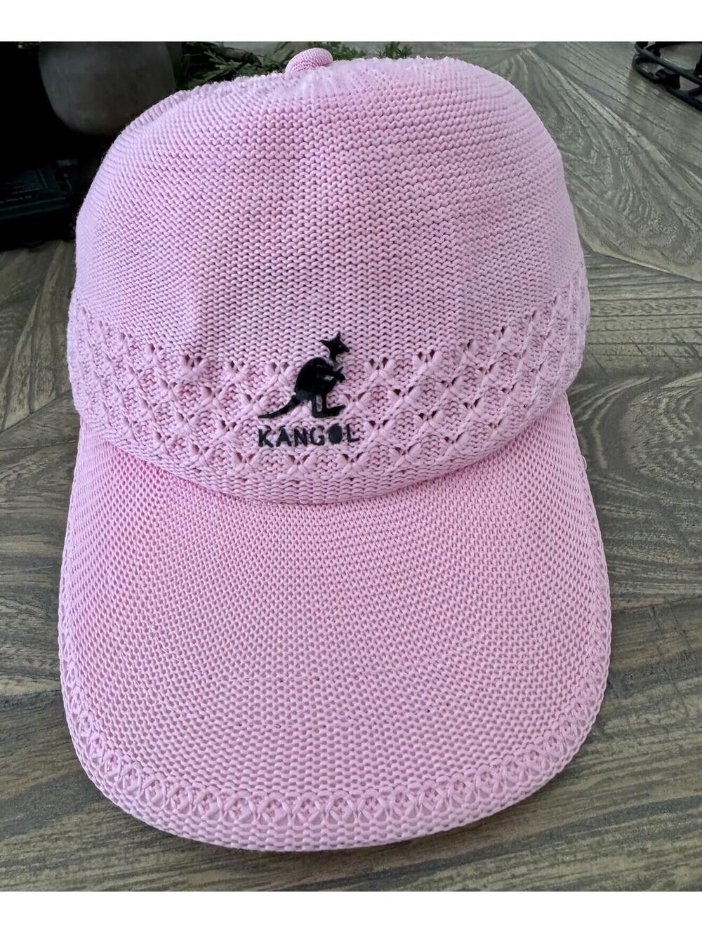 Kangol Tropic 7100 Visor Cap Women's Pink Knit Baseball Hat Adjustable RN68436